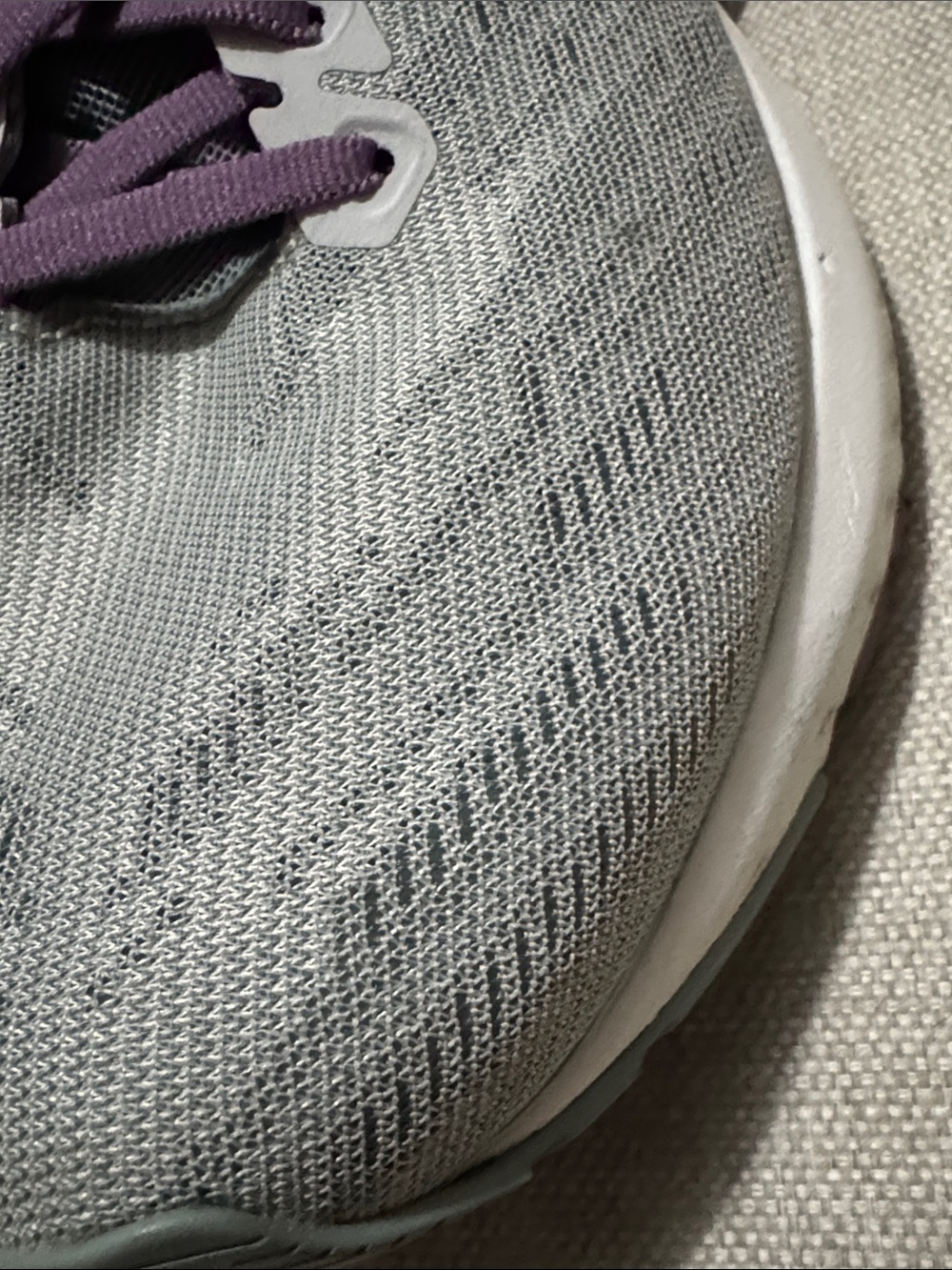 Wmns Sz 10 Brooks Launch 7 Medium Neutral Running Shoes-Gray/Purple/White-GUC - Picture 4 of 16